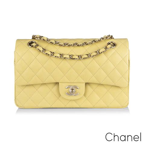 chanel yellow classic flap|chanel classic flap bag price.